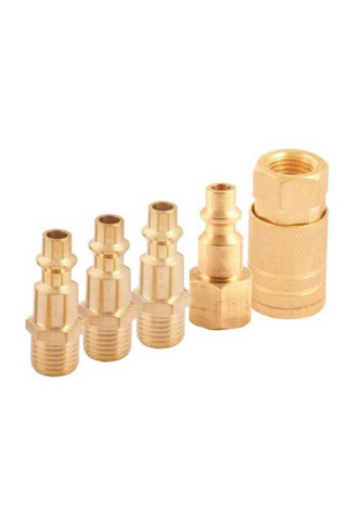 JUEGO DE ACOPLES PARA MANGUERA 5 PIEZAS BRONCE JAR2004